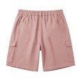 thumbnail image 4 of GIPQJK Womens Cargo Shorts Elastic Waist Casual Bermuda Shorts with Multi Pockets Travel Lightweight Knee Length Outdoor Long Jorts,Pink M, 4 of 7