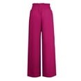 thumbnail image 4 of Patlollav Womens Casual Wide Leg Pants Flowy Adjustable Tie Knot Elastic Waist Trousers with Pockets, 4 of 6