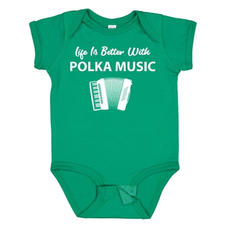 

Inktastic Life s Better Polka Music Gift Baby Boy or Baby Girl Bodysuit
