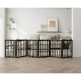 thumbnail image 5 of Semiocthome Foldable Dog Gate Bamboo Extra Wide Pet Gate with 2 Metal Stand for Indoor,Black,110"W, 5 of 7