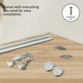 thumbnail image 5 of Ridicili 5/8 Inch Adjustable Single Drapery Curtain Rod Set with Rhombus Cylinder Finials, 48"-84", Pewter, 5 of 6