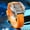 orange, variant on Sport Mechanical Movement Wristwatch for Men Luxury Silicone Strap Automatic Watch Waterproof Luminous Big Dial Clock 8601