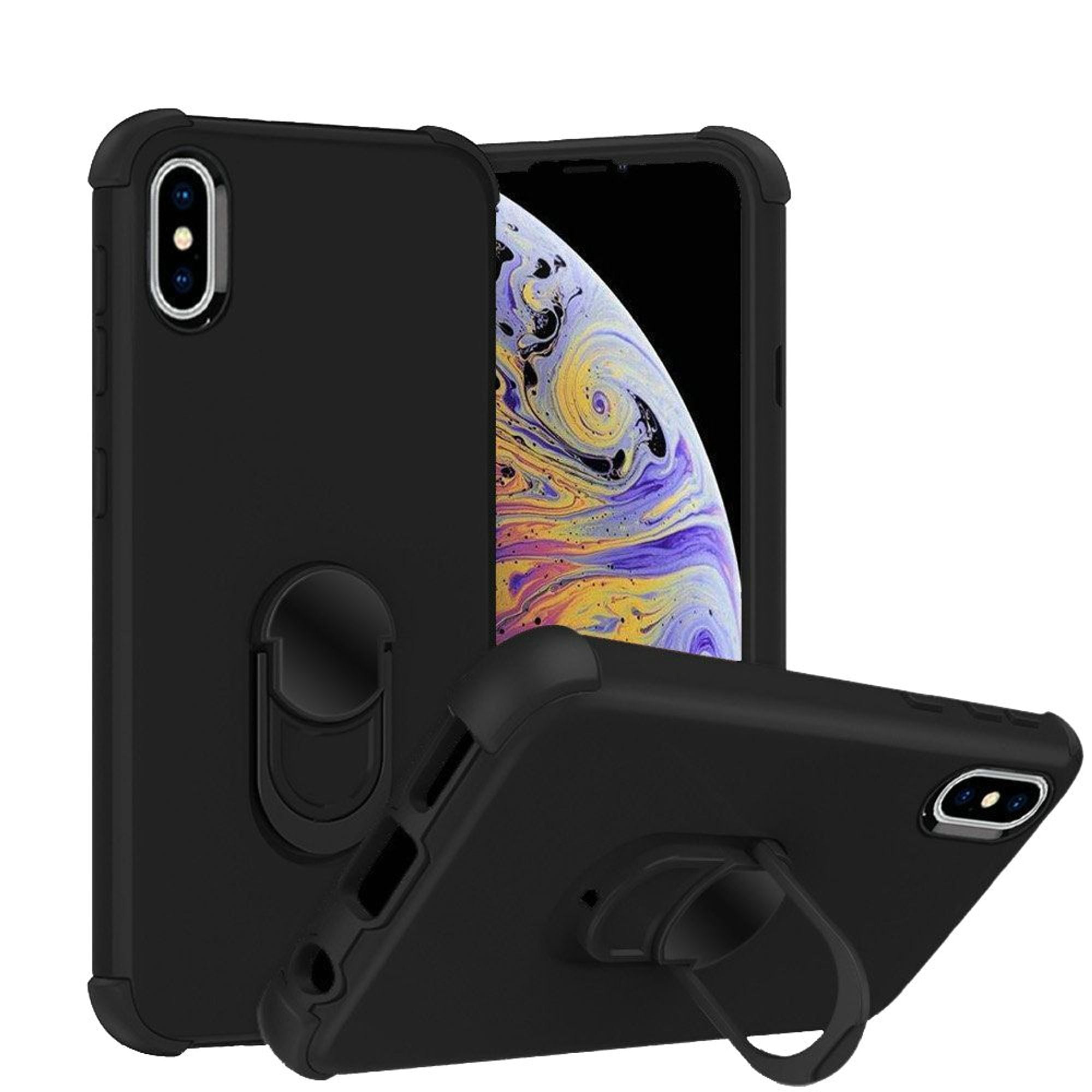For Apple iPhone X/XS Case, by Insten 360 Degree King Ring Stand w