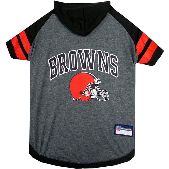 Pets First NFL Cleveland Browns NFL Hoodie Tee Shirt for Dogs & Cats - COOL T-Shirt, 32 Teams - Medium