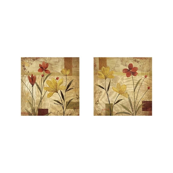 Great Art Now Wild Emotion by Veronique 2 Piece Print Art Set Each 12"W x 12"H