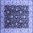 thumbnail image 1 of Ahgly Company Machine Washable Indoor Square Oriental Blue Industrial Area Rugs, 3' Square, 1 of 4