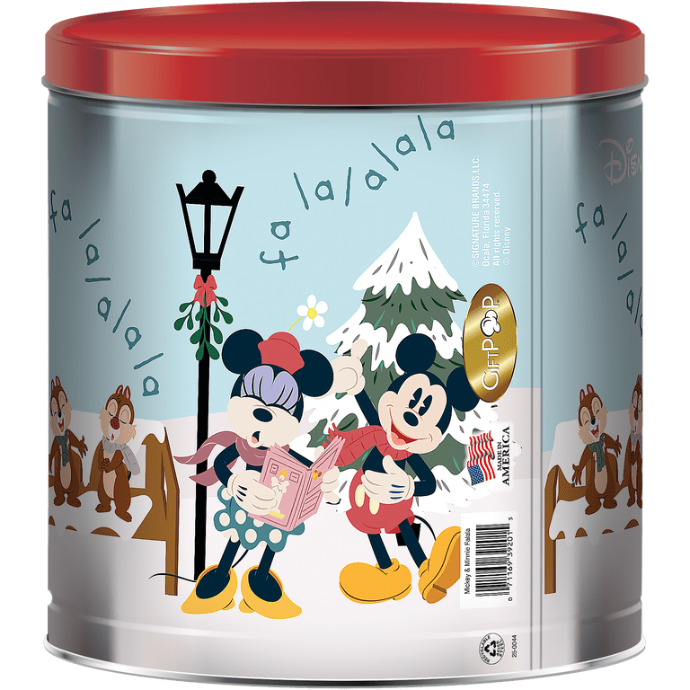 GiftPop Christmas Popcorn Tin, Disney® Mickey & Minnie Falala