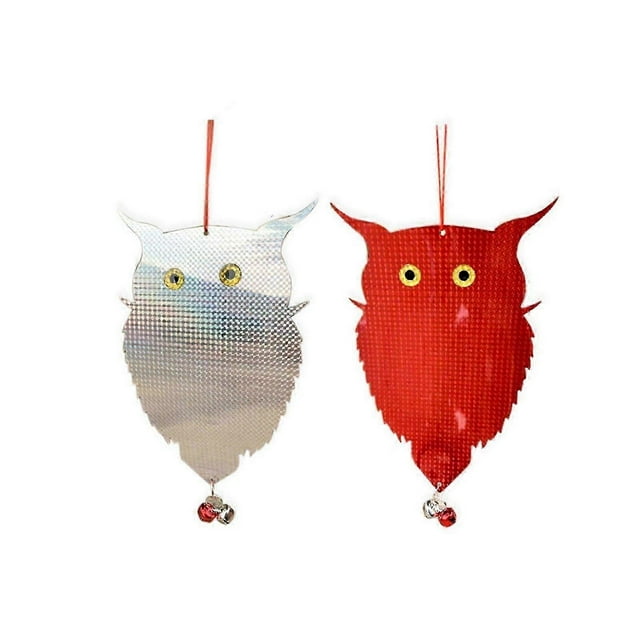 1PCS Owl Shape Double Sided Reflective Bird Repellent Bird Scare Garden Accessory