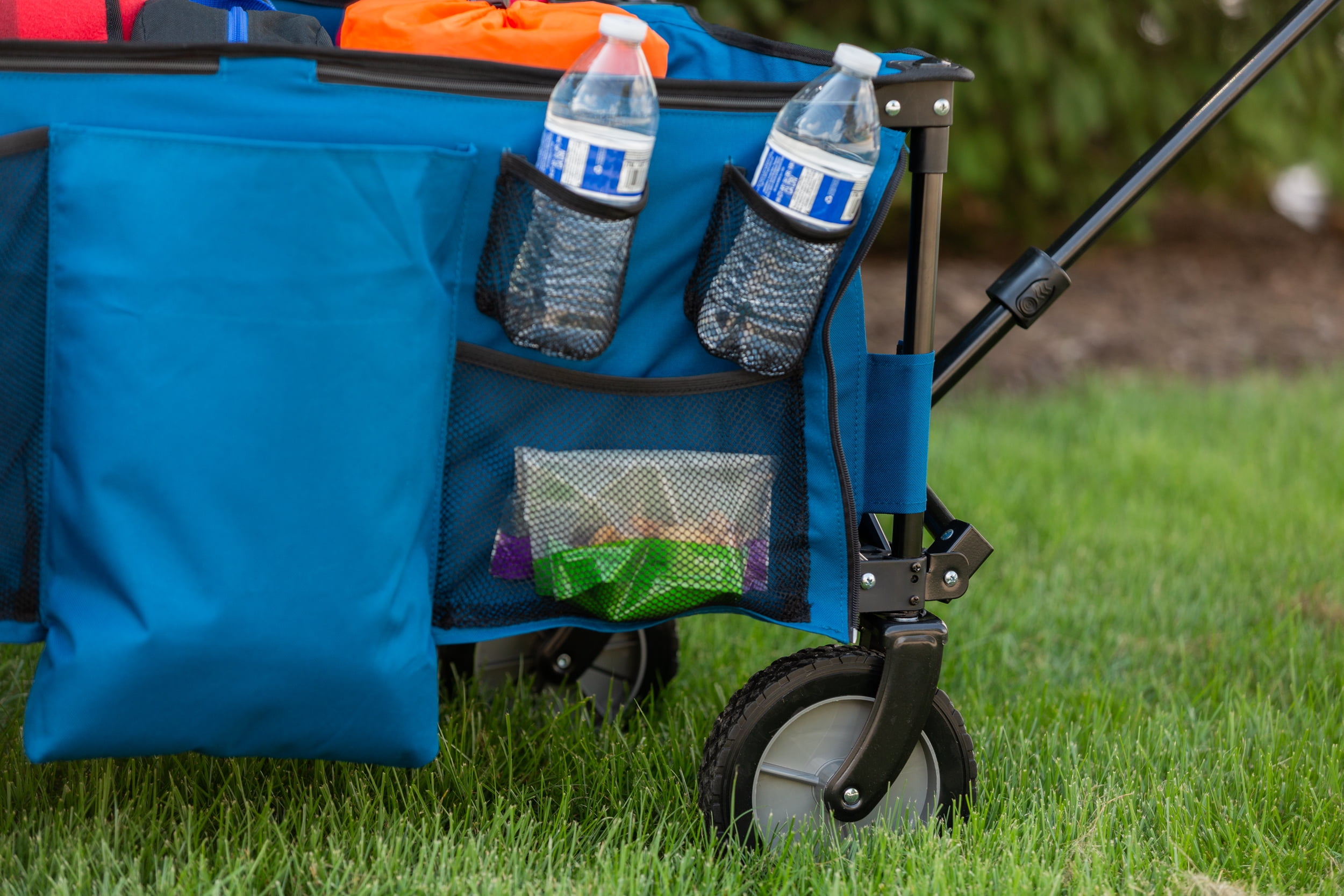 Ozark Trail Quad Folding Camp Wagon with Tailgate, Blue