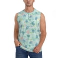 thumbnail image 2 of Goofa Sea Turtle Printed Men's Sleeveless T-Shirt - Athletic Gym Workout Tank Top for Men - Moisture-Wicking, UPF 30+ Quick-Dry Muscle Tee-XX-Large, 2 of 8