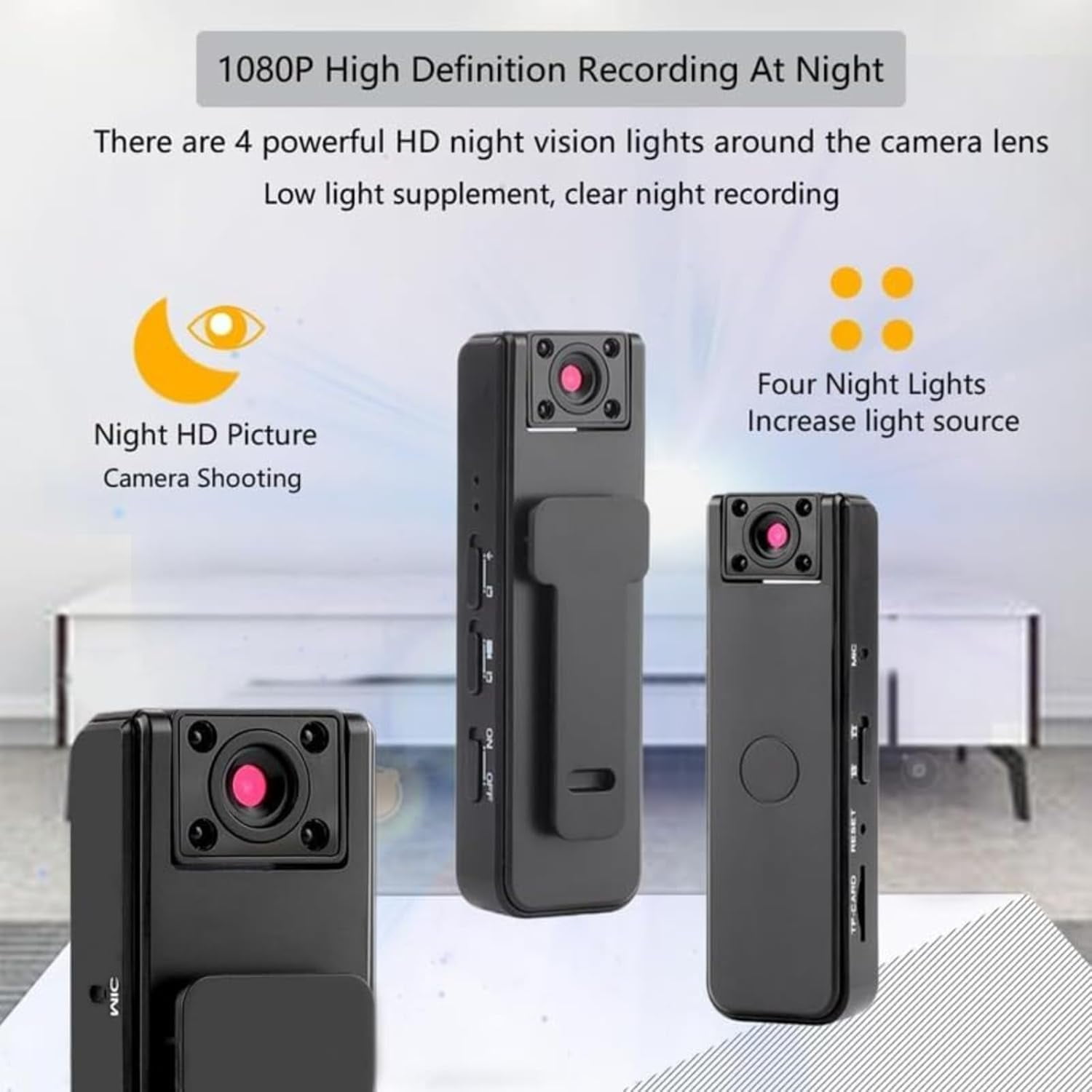 Ultra HD 2-in-1 Sports Video Recorder, 1080P Body Camera with Night Vision, 32G Storage, 5H Battery, Clip-On Wearable Action Cam