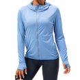 thumbnail image 3 of Aosijia Womens UPF 50+ UV Sun Protection Clothing Zip Up Hoodie Long Sleeve Sun Shirt Fishing Running Athletic Hiking Jacket Outdoor Performance Shirt with Zip Pockets, 3 of 7