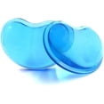 thumbnail image 1 of Reposamuñecas de gel de silicona suave para ratón, cojín de almohada para la mano, soporte para muñeca para teclado, ergonómico, translúcido en forma de corazón (2 piezas, azul), 1 of 5