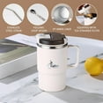 thumbnail image 7 of Large Capacity Coffee Cups Double Stainless Steel Mug Solid Color Insulated Cup with Lid Portable Heat Insulation Coffee Mug for Woman Man Commuting Office Home, 7 of 7
