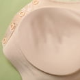 thumbnail image 6 of Gymayou Women Seamless Front Button Wireless Vest Bra for Middle-Aged Ladies Floral Jacquard Easy Front Snap Wide Strap Full Coverage Comfort Bralette Khaki L, 6 of 9