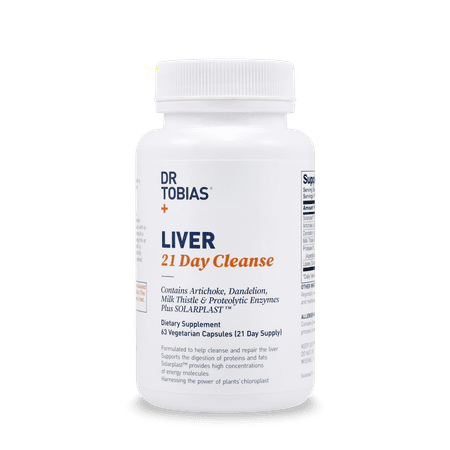 Dr Tobias 21 Day Liver Cleanse Capsules, 63 Ct (Best Vegetables For Liver Detox)