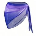thumbnail image 3 of AHTJRT Boho Beach Cover Ups for Women Hawaiian Sarong Swim Skirts Sporty Sheer Bikini Chiffon Wraps Bottoms for Surfing Beachwear Dark Blue XL, 3 of 6