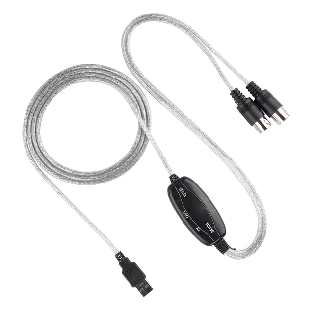 Adaptateur MIDI vers USB, Convertisseur de Câble d'Interface, Cordon de Clavier, Ligne d'Édition Musicale