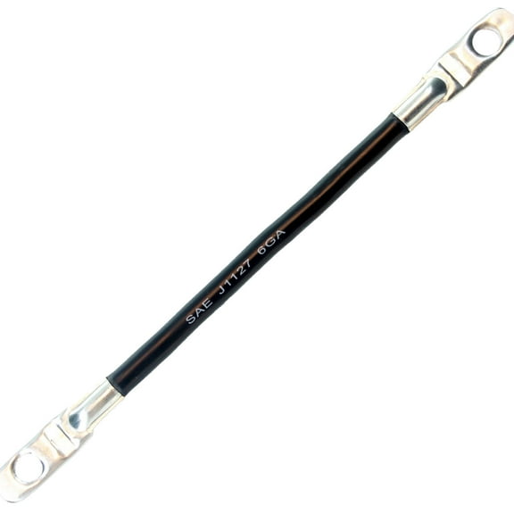 6 Gauge AWG 9" Golf Cart Battery Cable with 5/16" Lugs Zinc Plated