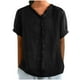 thumbnail image 1 of Camisas de Manga Corta para las Mujeres Casual V-Cuello Sólido Encaje Blusa Superior, Camisa de Verano de Moda para Diario Y Fiesta, 1 of 6