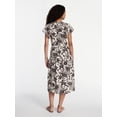 thumbnail image 3 of Time and Tru Women's Double Cloth Midi Dress, Sizes XS-XXXL, 3 of 5