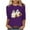 DT-Purple, variant on DailyTrove Women's Halloween Long - Sleeve Top, Ghost & Pumpkin Print, Casual Fit, Soft Fabric, Halloween Parties & Daily Casual