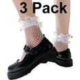 thumbnail image 2 of CAILDANL Womens Fishnet Socks Short Ankle Sock High Mesh Fishnet Hosiery 5 Pack/10 Pack, 2 of 2