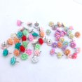 Charm Set Colored Resin Rose Small Flower Pushpin Corkboard Pin Flower