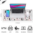 thumbnail image 5 of Long Mouse Pads for Desk,Pink Black Geometric Feather and Arrow Desk Mats on Top Of Desks, Desk Mouse Pad Extra Large with 3mm Non-Slip Base and Stitched Edge for Gaming,Work,Home 31.5"x11.8", 5 of 5