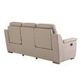 thumbnail image 4 of Titan Furnishings 90" Modern Faux Leather Upholstered Sofa in Beige, 4 of 10