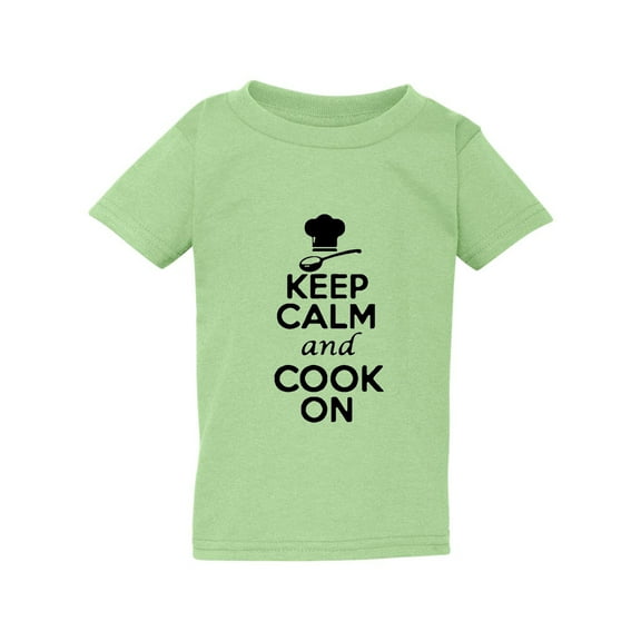 Keep Calm And Cook On Cuisine Restaurant Funny Toddler Kids T-Shirt Tee