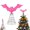 Pink, variant on Homellea Halloween Bat Tree Topper, Lightweight Spooky Top Ornament for Tabletop Christmas Tree, Mantel Tree, Shelf Display and Halloween Home Decor, Seasonal Home Decoration