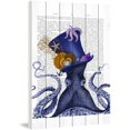 thumbnail image 2 of Marmont Hill ''Octopus Nautical Hat'' Painting Print on White Wood, 2 of 7