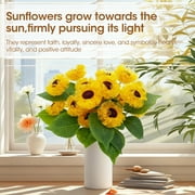 Sunflower Fabric Ribbons DIY Craft Kit with a Variety of Accessories - Fabric Ribbons DIY Craft Kit Sunflower for Mom Mothers Day Birthday Anniversary Christmas Valentine Gifts (Yellow)