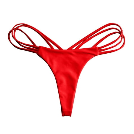 adviicd Bikini Bottoms for Women Bikini Bottoms for Women String Bathing Suit Bottom with Moderate Coverage Low Waist Swim Bottom (RD2 M)