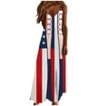 thumbnail image 2 of Fartey Womens Summer Dresses 2025 Loose V Neck Sleeveless Sundress Spaghetti Strap Flowy Maxi Dress American Flag Print Dress Multicolor XXL, 2 of 5