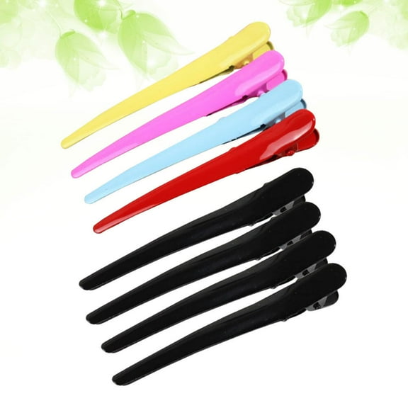 EXHUMKY 8 Pcs Duckbill Claw Clips Assorted Color Hairstyling Clips for Casual Daily Use