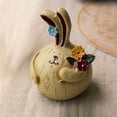 thumbnail image 4 of SMKE Easter Bunny Ornaments For Home,Study & Pub Styling,5.11" Charming Resin Rabbit Figurines To Add Sweetness To Your Workspace,Durable Resin Easter Bunny Figurines With Hand-Painted Flowers, 4 of 9