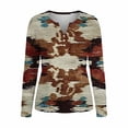 thumbnail image 4 of NTACZA V Neck Women's Long Sleeve Tops Cowgirl Aztec T-Shirt Funny Western Women's Shirts L, 4 of 5