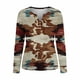 thumbnail image 2 of TaTaai Retro Print T-Shirt Soft Loose Women's Fashion Western Pattern Round Neck Long Sleeve Button Accent Casual Spring Daily Versatile Top Gift, 2 of 5