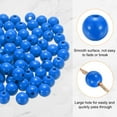 thumbnail image 4 of Uxcell 100 piezas de cuentas de madera azul profundo de 16 mm, cuentas redondas sueltas con agujero grande para hacer joyas, collares y pulseras., 4 of 7