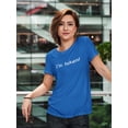thumbnail image 2 of "I'm Taken!" Bachelorette Funny Quote Women Royal Blue T-Shirt, Female Medium, 2 of 4