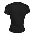 thumbnail image 3 of NINGMENG Womens Tops Solid Color Sexy Button Short Sleeve Threaded Cardigan Fashion Tops Pullover T Shirts Outwear,Black,XL, 3 of 3