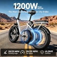 thumbnail image 3 of Helokeep COCO-U Step-Thru Folding Electric Bike for Adults, 16"x4.0 Fat Tire, 750W, 48V 10Ah, UL2849-Certified, 20MPH, Front Suspension, White, 3 of 10