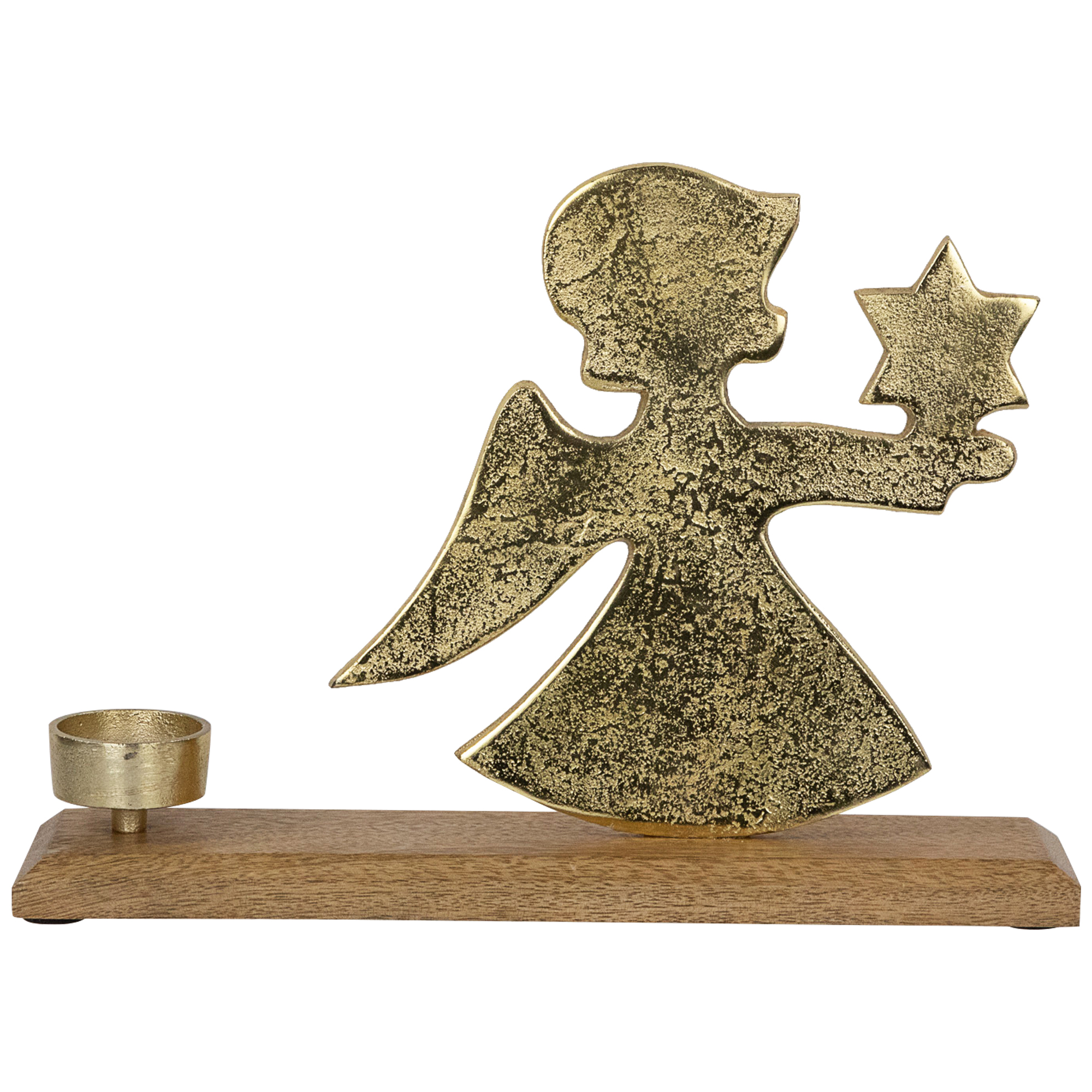 Northlight Angel with Star Metal Christmas Tealight Candle Holder - 12"