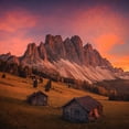 thumbnail image 3 of Penta, Federico 15x15 Black Modern Framed Museum Art Print Titled - Cabins In The Dolomites, 3 of 5