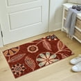 thumbnail image 3 of Maples Rugs Reggie Bohemian Floral Merlot Washable Entryway Area Rug, 1'8 x 2'10, 3 of 7