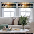 thumbnail image 4 of LALILO Kitchen Curtain Valance World Water Day Water Rod Pocket Window Curtain 52"x 18" Set of 2, 4 of 7