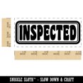 thumbnail image 2 of Inspected with Border Self-Inking Rubber Stamp Ink Stamper for Business Office - Black Ink - Small 1-1/2 Inch, 2 of 7