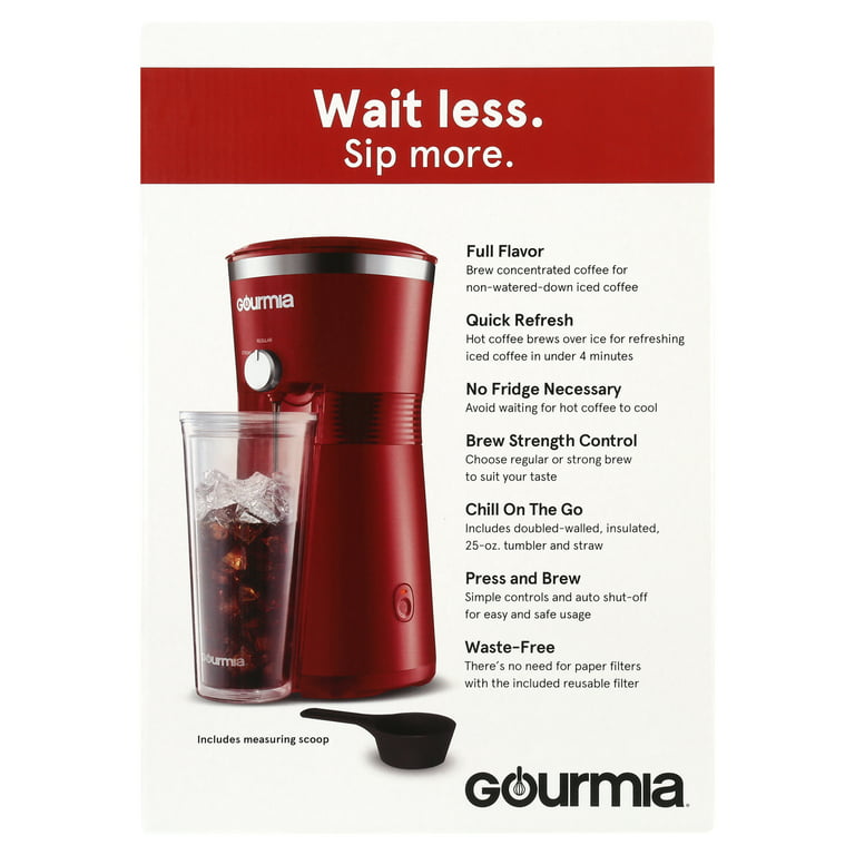 Coffee Machine, Gourmia GCM3259R 12-Cup Programmable Hot & Iced Coffee Maker  with Brew Later, Keep Warm, Freshness Timer, and Pause & Serve